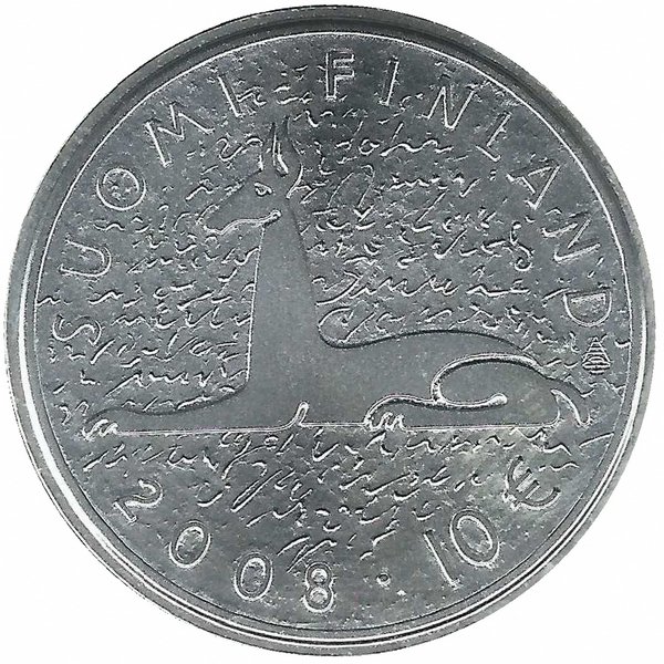 Финляндия 10 евро 2008 год (Мика Тойми Валтари)