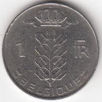 Бельгия (Belgique) 1 франк 1975 год