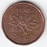 Канада 1 цент 1984 год