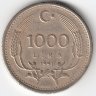 Турция 1000 лир 1991 год