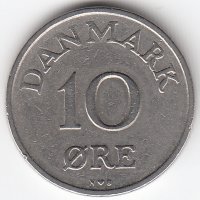 Дания 10 эре 1952 год
