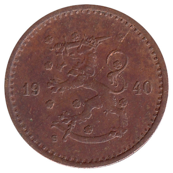 Финляндия 50 пенни 1940 год (медь)