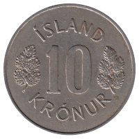 Исландия 10 крон 1969 год