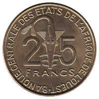 Западные Африканские штаты 25 франков 2011 год (UNC)
