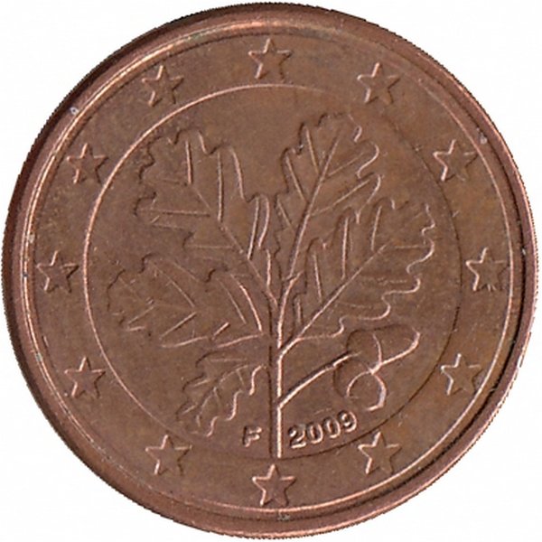 Германия 1 евроцент 2009 год (F)