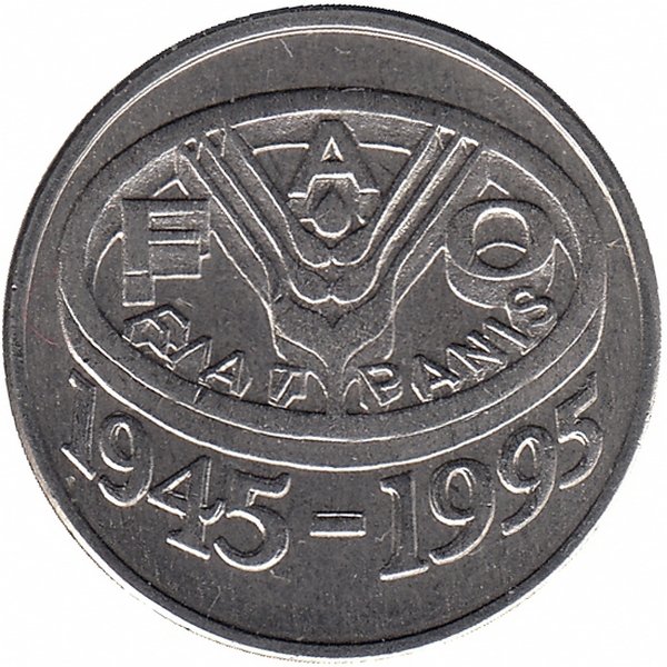 Румыния 10 лей 1995 год (без буквы N внутри ромба справа)