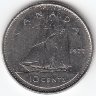 Канада 10 центов 1977 год
