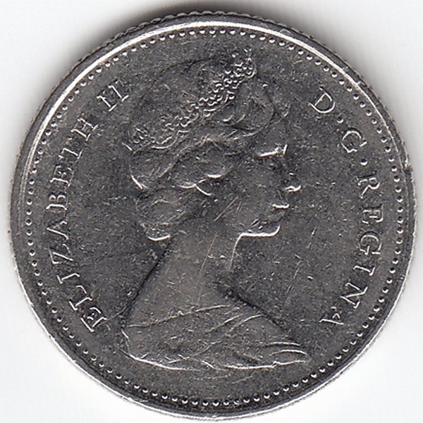 Канада 10 центов 1977 год