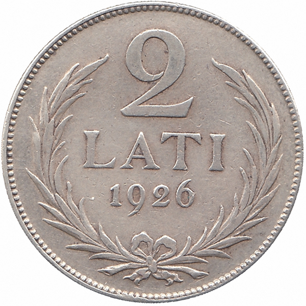 Латвия 2 лата 1926 год