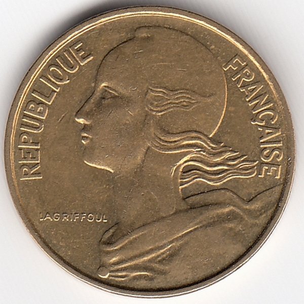 Франция 10 сантимов 1998 год