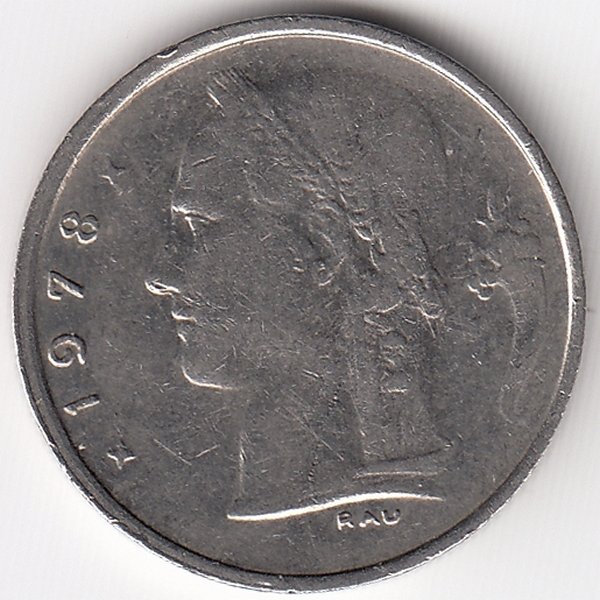Бельгия (Belgique) 1 франк 1978 год