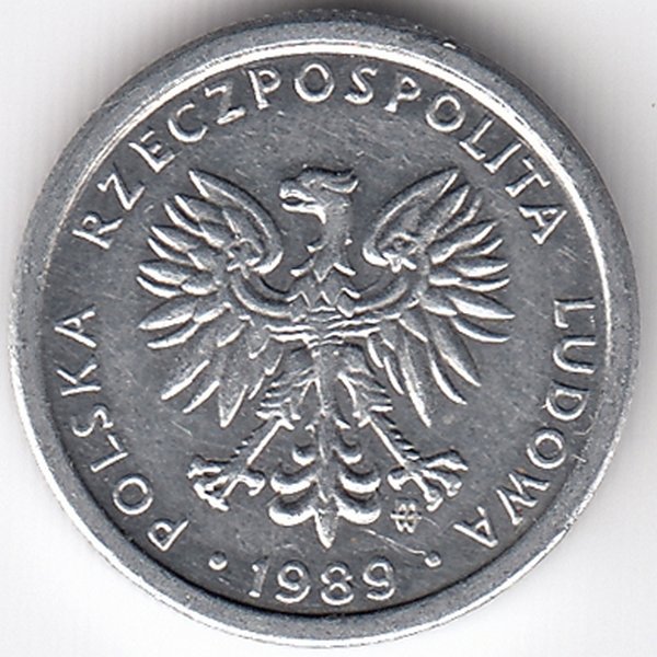 Польша 1 злотый 1989 год