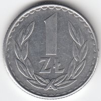 Польша 1 злотый 1986 год