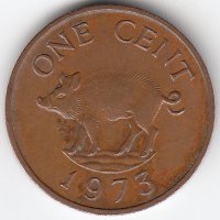 Бермудские острова 1 цент 1973 год