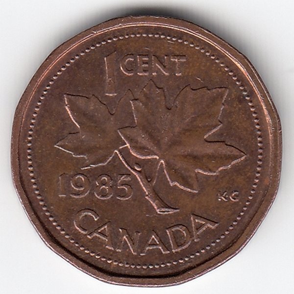 Канада 1 цент 1985 год 