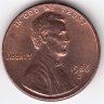 США 1 цент 1986 год (D)