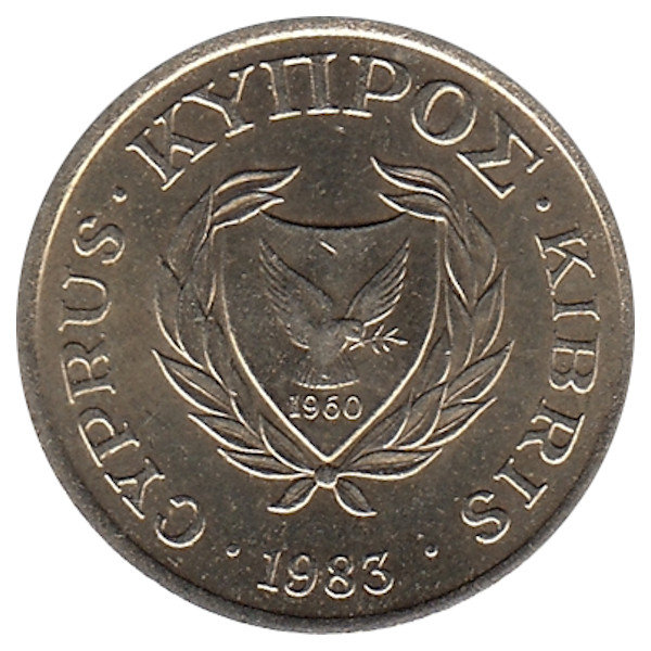 Кипр 1 цент 1983 год (UNC)