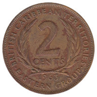 Восточные Карибы 2 цента 1963 год