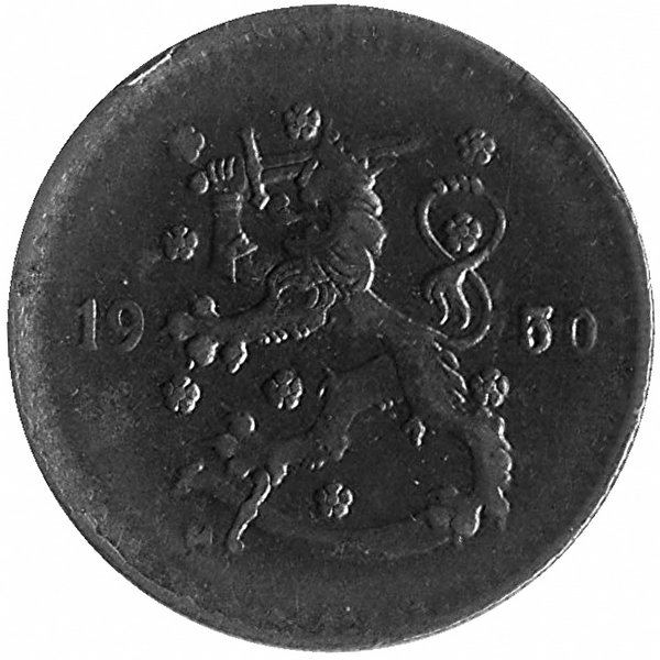 Финляндия 1 марка 1950 год