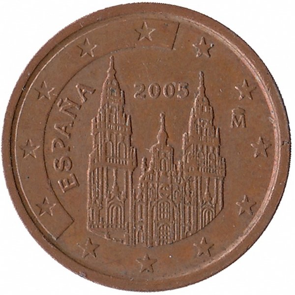 Испания 2 евроцента 2005 год