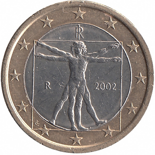 Италия 1 евро 2002 год