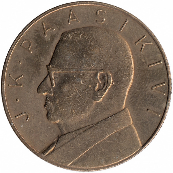 Финляндия памятный жетон банка 1966 год Паасикиви (тип I)