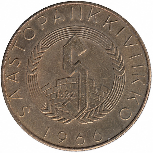 Финляндия памятный жетон банка 1966 год Паасикиви (тип I)