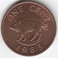 Бермудские острова 1 цент 1983 год
