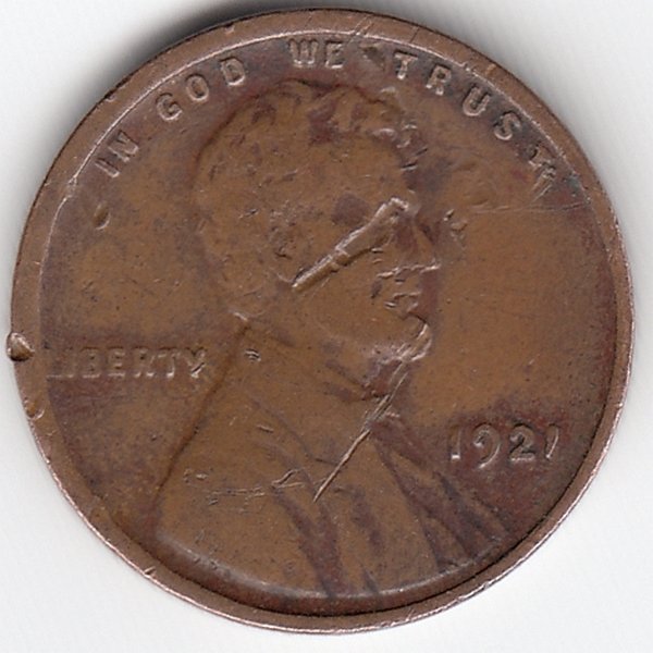 США 1 цент 1921 год