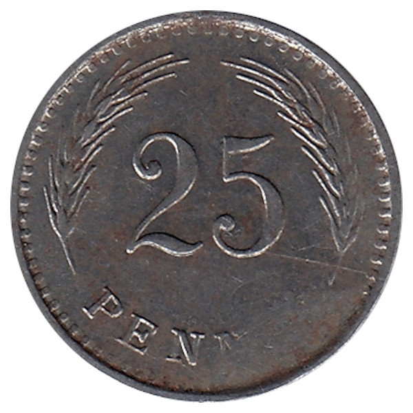 Финляндия 25 пенни 1943 год (железо)