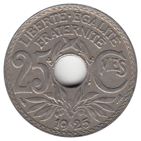 Франция 25 сантимов 1925 год
