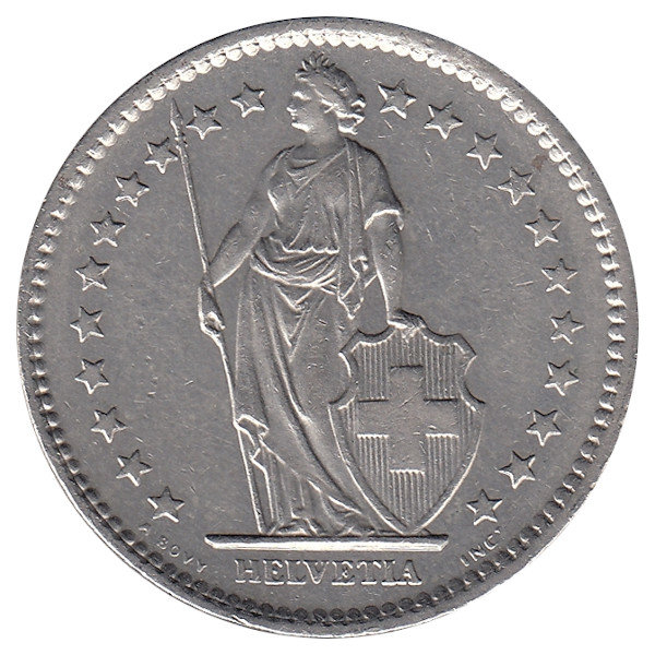 Швейцария 2 франка 1981 год