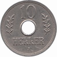 Германская Восточная Африка 10 геллеров 1914 год