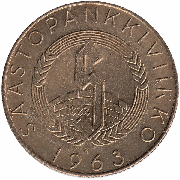 Финляндия памятный жетон банка 1963 год Каллио (тип I)