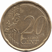 Франция 20 евроцентов 2020 год