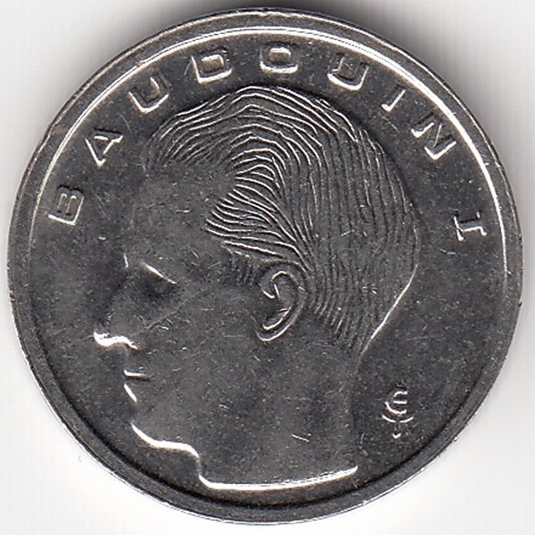 Бельгия (Belgique) 1 франк 1989 год