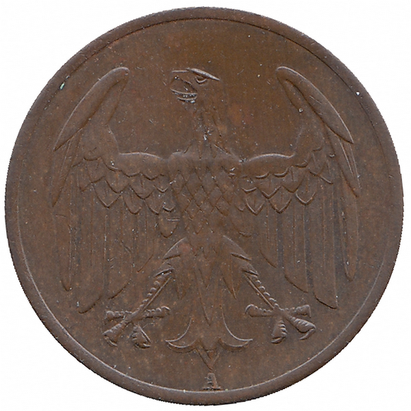 Германия (Веймарская республика) 4 рейхспфеннига 1932 год (А)