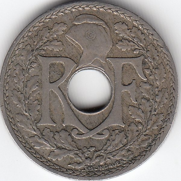Франция 10 сантимов 1929 год