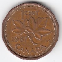Канада 1 цент 1987 год