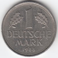 ФРГ 1 марка 1988 год (F)