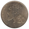 Кипр 20 центов 2001 год (UNC)