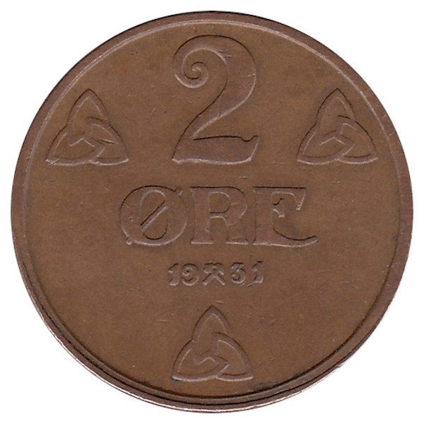 Норвегия 2 эре 1931 год