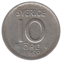 Швеция 10 эре 1962 год
