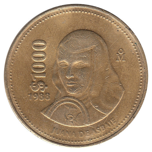Мексика 1000 песо 1988 год