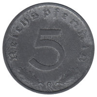 Германия (Третий Рейх) 5 рейхспфеннигов 1940 год (G)