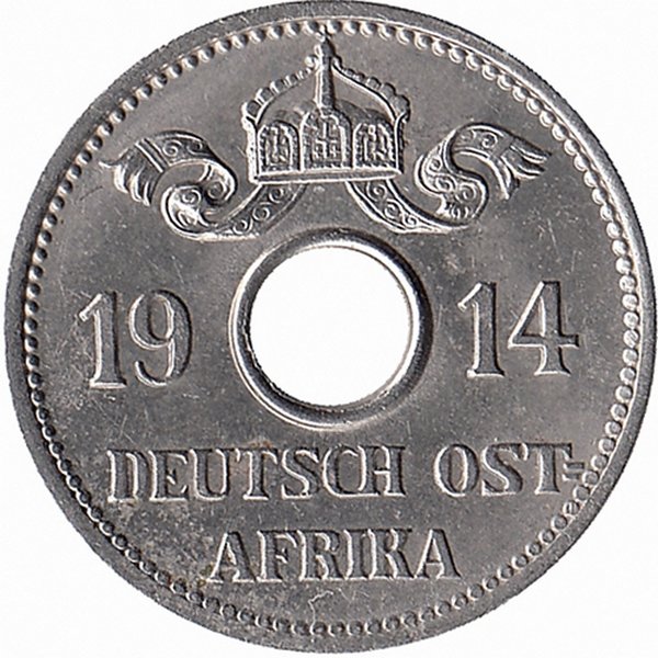 Германская Восточная Африка 5 геллеров 1914 год