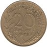Франция 20 сантимов 1975 год
