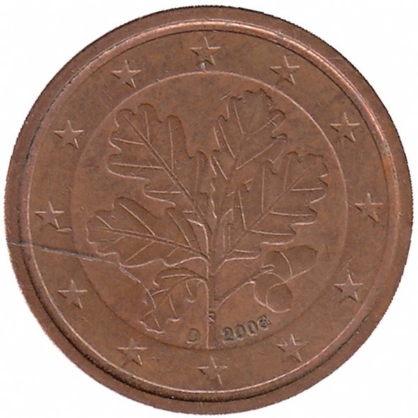 Германия 2 евроцента 2006 год (D)