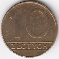 Польша 10 злотых 1990 год