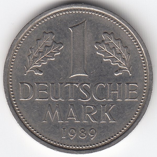 ФРГ 1 марка 1989 год (G)